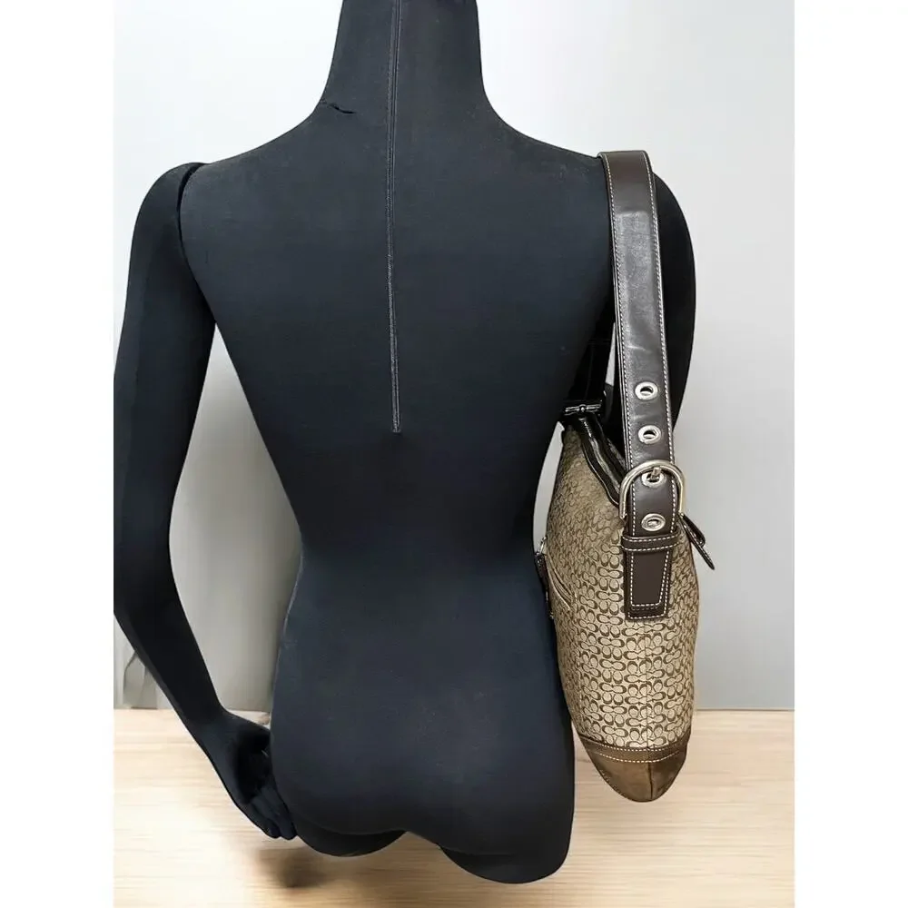 Y2K Coach F10944 Mini Signature Duffle Bag & Wristlet